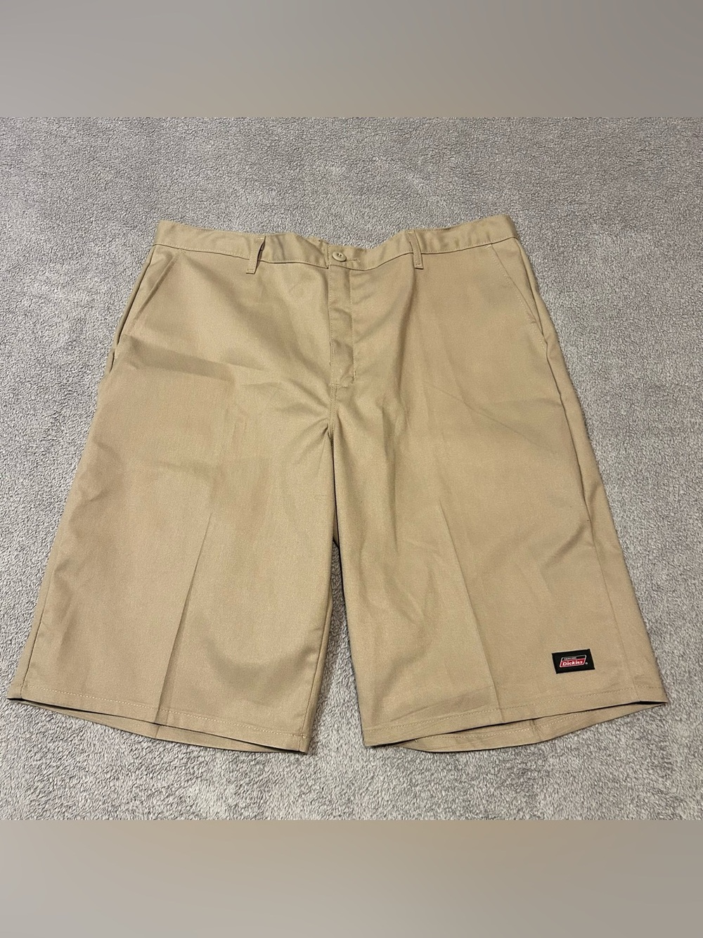 Genuine Dickies Men Khaki Work Shorts Chino Flat Front Twill Multi-Use Pocket 40